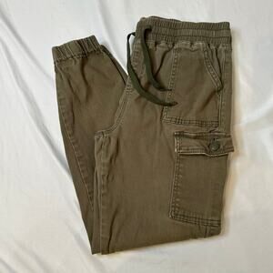 Monkey Ride Jeans Drawstring Army Green‎ Utility Military Style Size 13/31